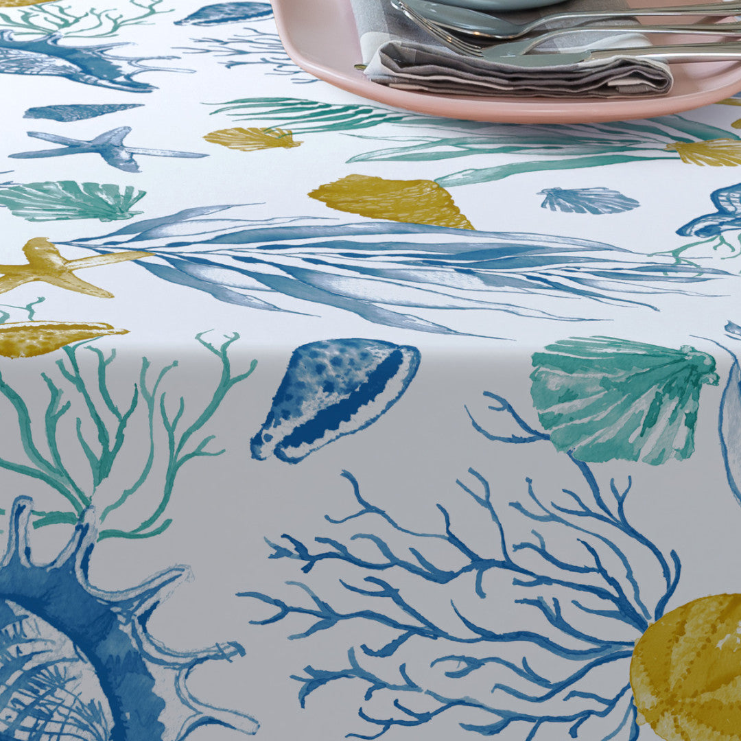 Odeta – Ekstra kraftig voksduk med maritimt mønster, nærbilde