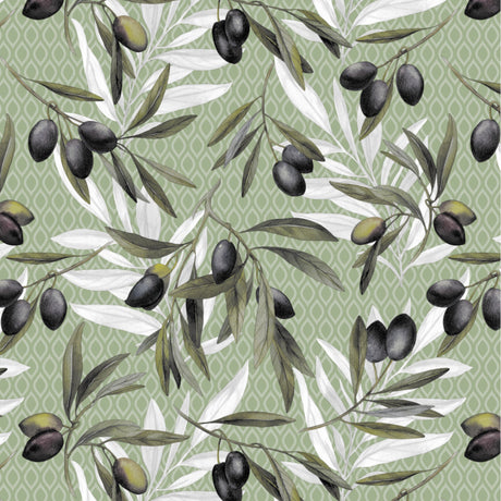 Olive Grove – voksduk med klassisk middelhavsstemning, mønster