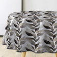 Oralia Metallic – Rund voksduk med skinnende blader Ø 155 cm