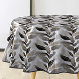 Oralia Metallic – Rund voksduk med skinnende blader Ø 155 cm