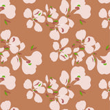 Orkide Chai Latte – Lola voksduk med blomsterprint, mønster