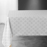 Orphee – Damaskduk med fint, geometrisk vevd mønster – 140 x 240 cm