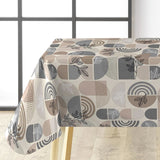 Ovaline Bladform – Voksduk med nordisk geometri og organiske detaljer, hjørne