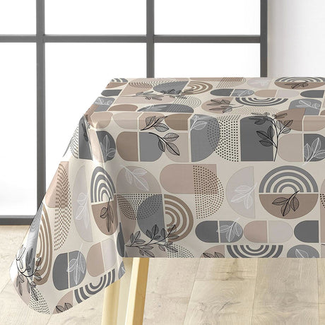 Ovaline Bladform – Voksduk med nordisk geometri og organiske detaljer, hjørne