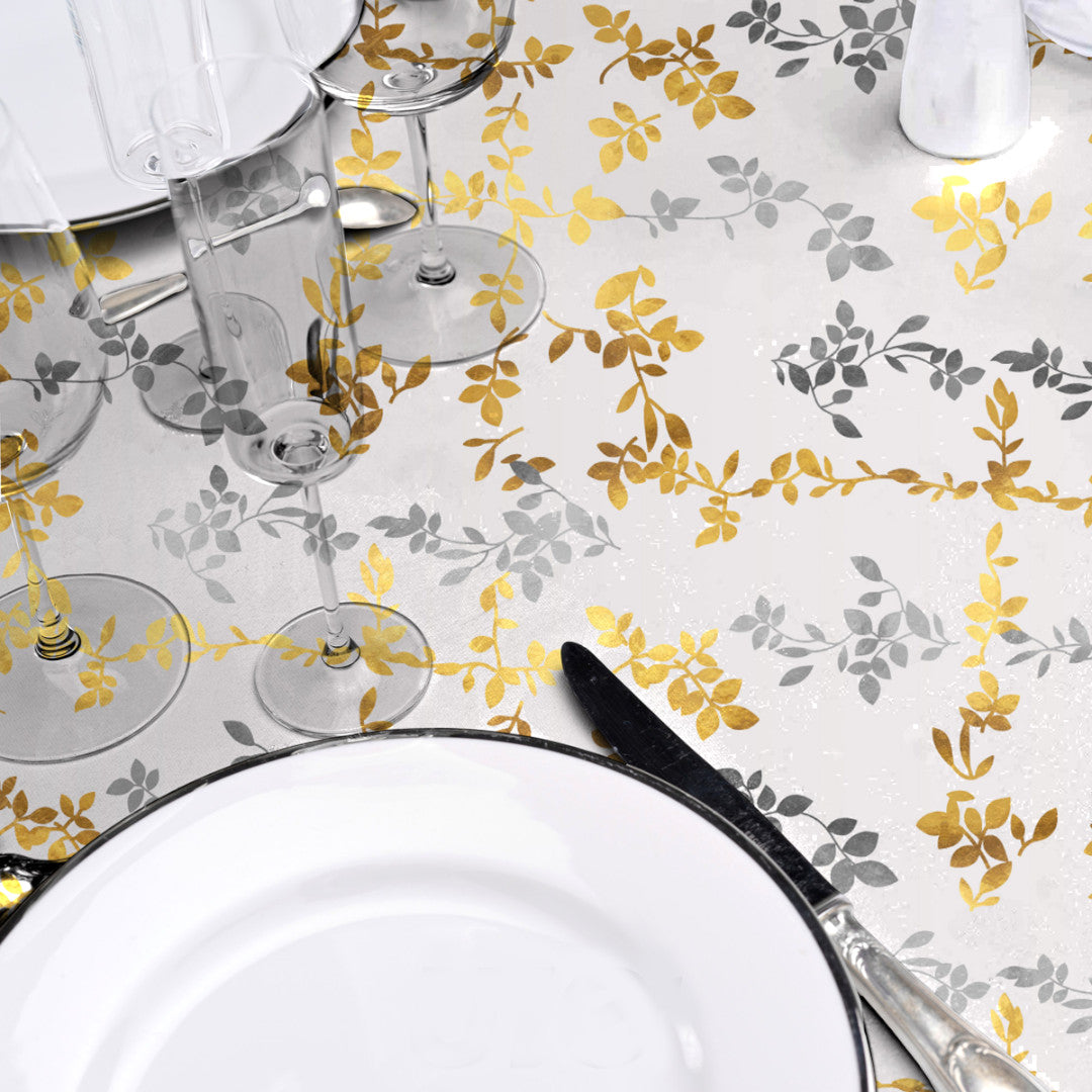 Pampa Metallic – Gjennomsiktig voksduk med glittereffekt