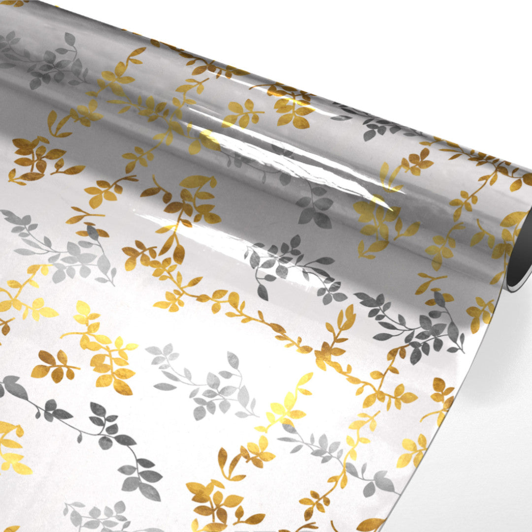 Pampa Metallic – Gjennomsiktig voksduk med glittereffekt
