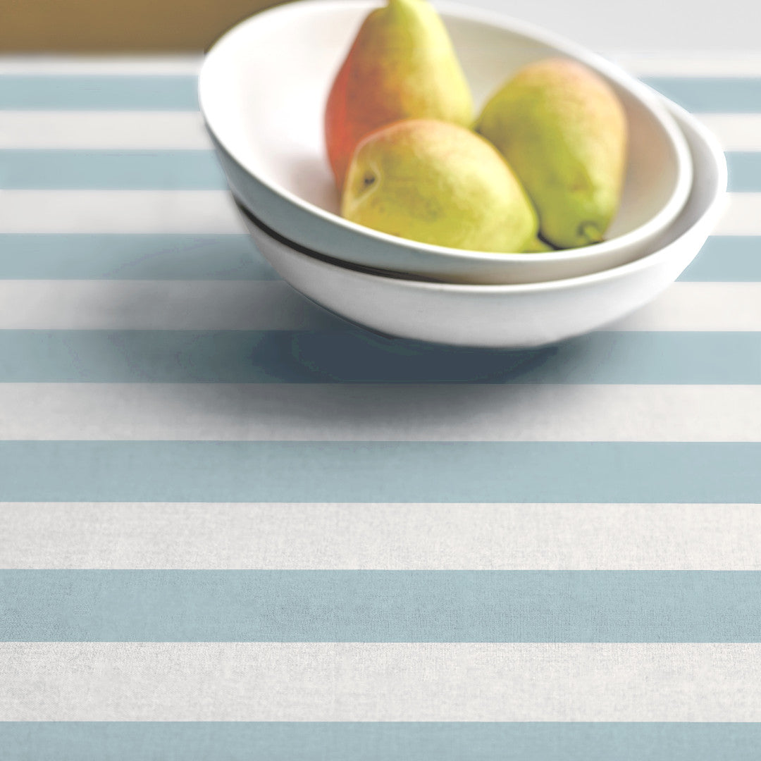 Parallel Linen Blue – Södahl akrylduk i 100% bomull med antiskli