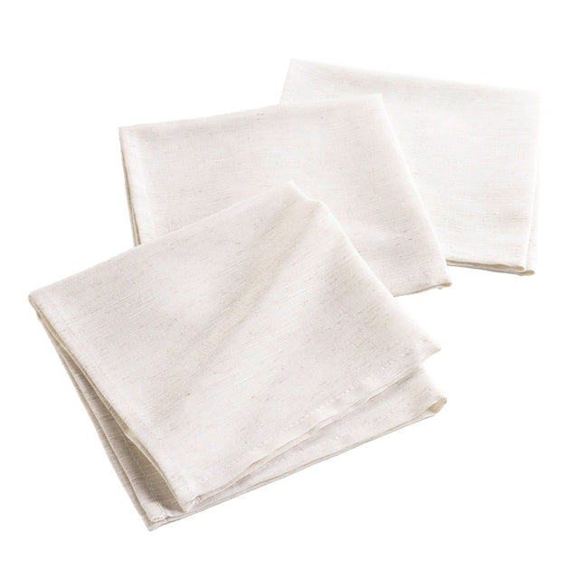 Pauline – Servietter i polyester og lin 40 x 40 cm (3-pakning)