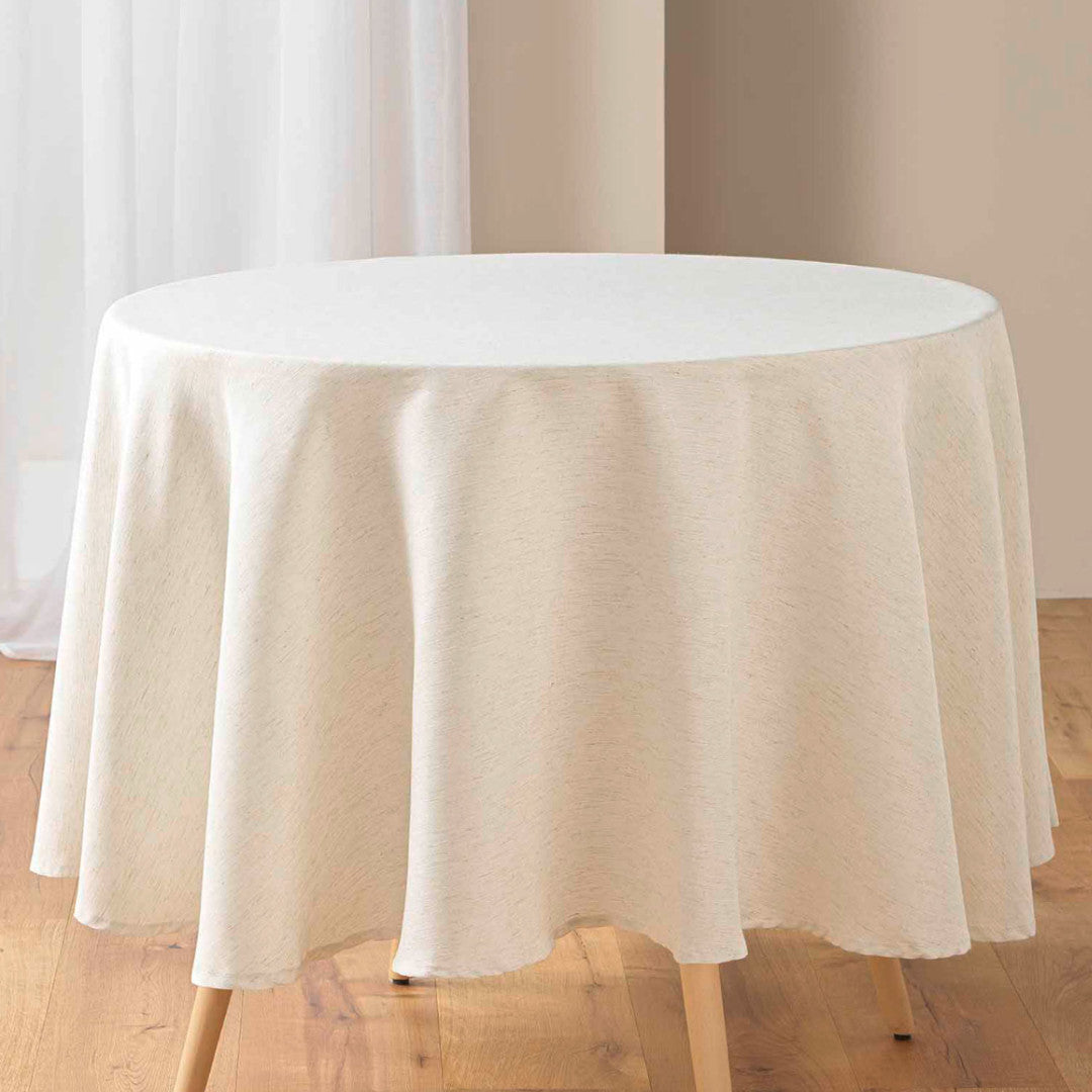 Pauline – Rund duk i polyester/lin Ø 180 cm