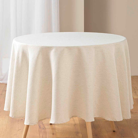 Pauline – Rund duk i polyester/lin Ø 180 cm