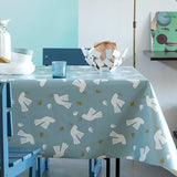 Peace is in the Air Gletsjer – Lola voksduk med grafisk fuglemotiv, hjørne
