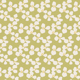 Poppy Spring Moss – Lola voksduk med grafisk blomsterdesign, mønster