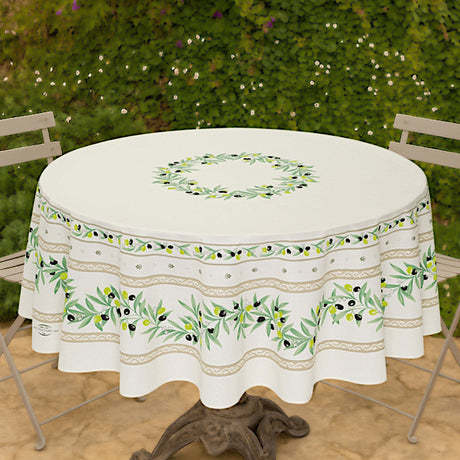 Ramatuelle Ecru – Rund provenceduk Ø 180