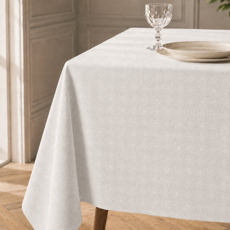 Rivera Blanco – Jacquardvevd akrylduk i offwhite