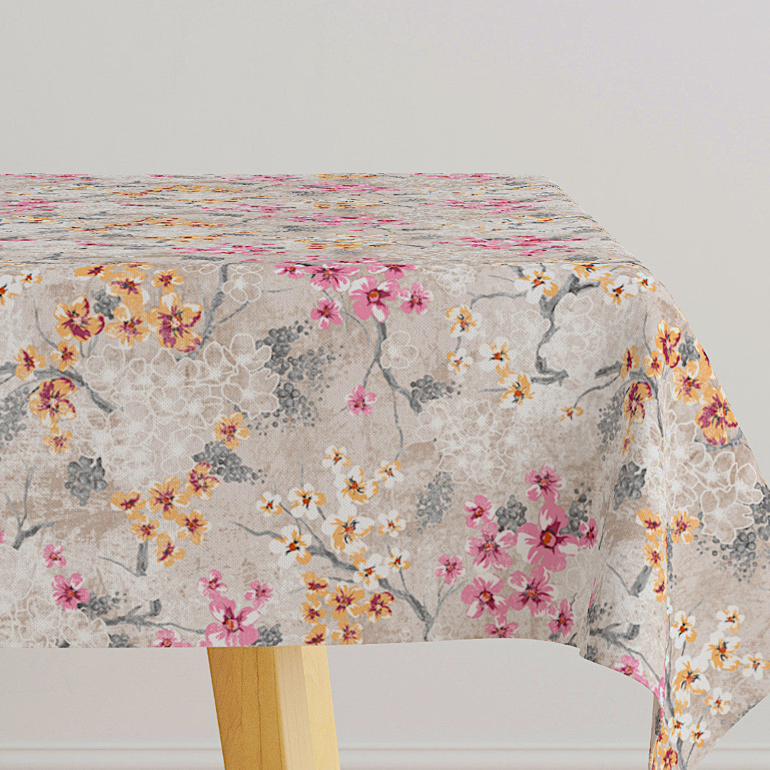 Rovira Forårsblomst – Akrylduk med svampetrykk og blomsterprint