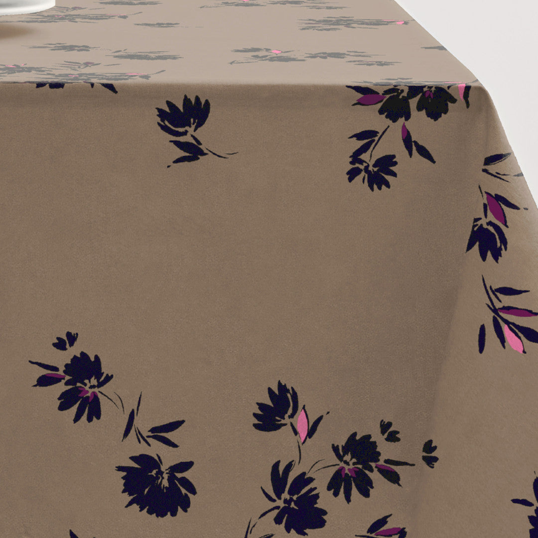 Silhouette Taupe – Södahl akrylduk i 100 % bomull med antiskli mønster