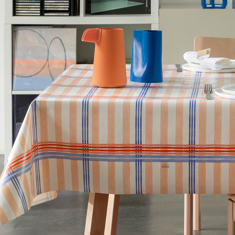 Tea Milady? Salmon – Lola voksduk med stripete design, hjørne