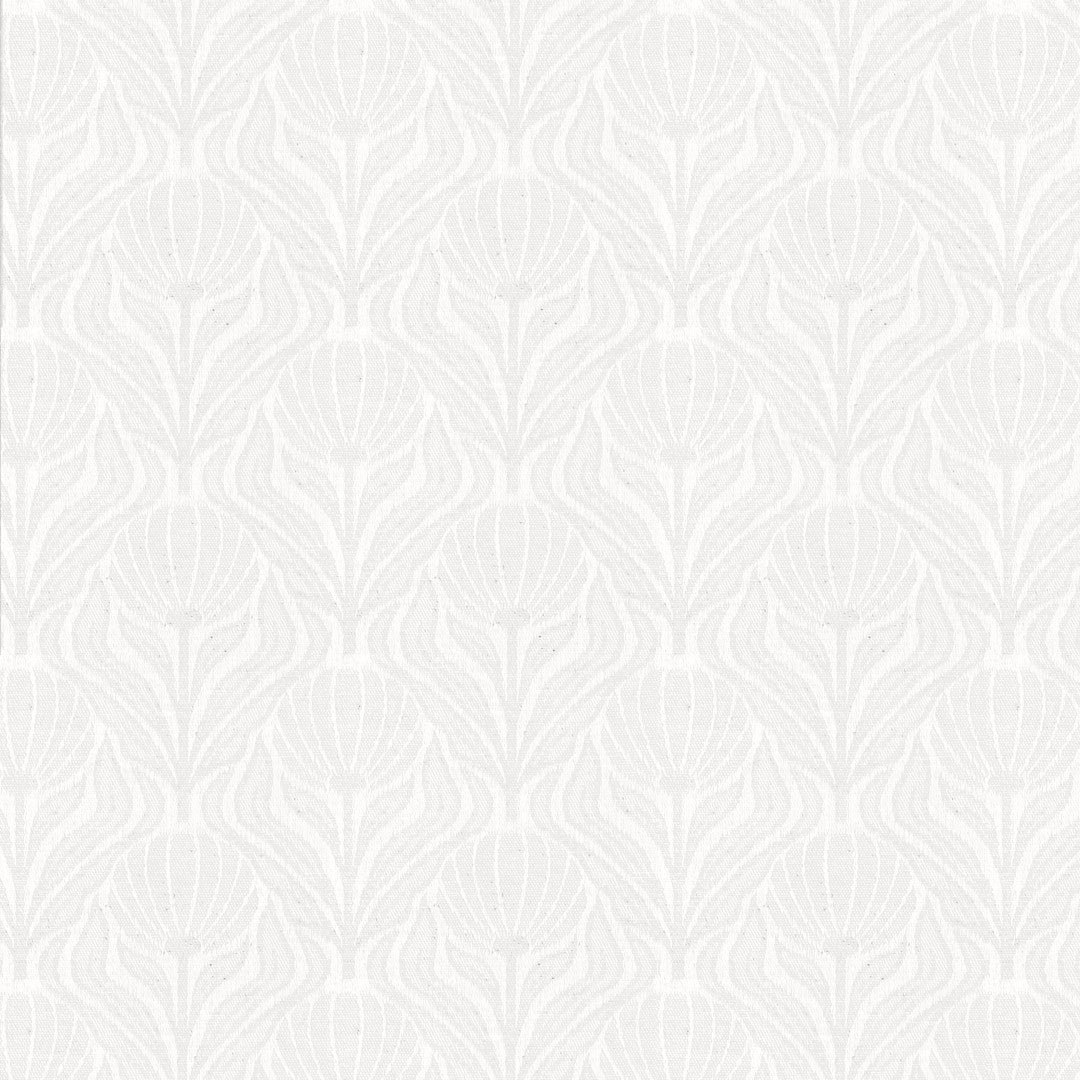 Tessai Blanco – Jacquardvevd akrylduk i offwhite 160 cm bred, mønster