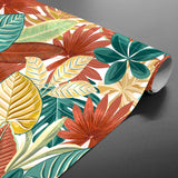 Textilia Ardenia - Voksduk med dekorativt bladmønster rullet