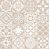 Textilia Carella – Voksduk med klassisk flismønster i naturlige toner, mønster