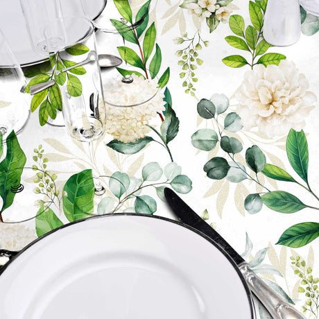 Textilia Dulcette – Voksduk med botanisk mønster nærbilde