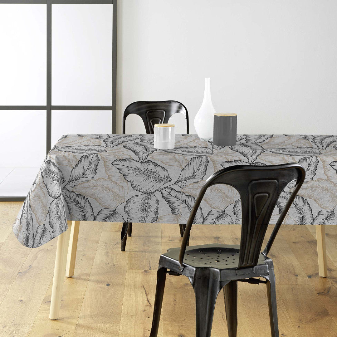 Textilia Glitter Arbena – Voksduk med store håndtegnede blader, miljø