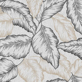 Textilia Glitter Arbena – Voksduk med store håndtegnede blader, mønster