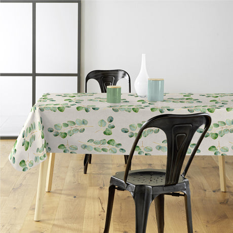 Textilia Glitter Eucalyptus – Voksduk i linlook med gulleffekt, miljø