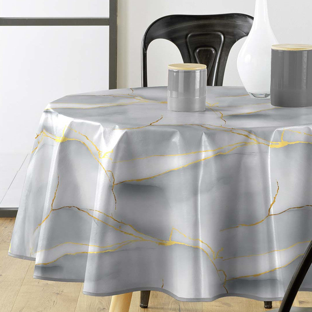 Textilia Glitter Marbrella – Rund voksduk Ø 155 cm, miljø