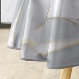 Textilia Glitter Marbrella – Rund voksduk Ø 155 cm, nærbilde kant