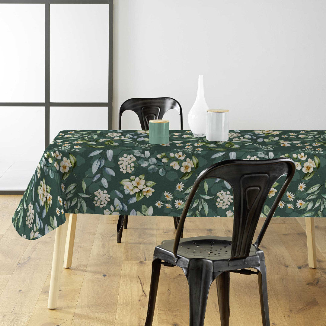 Textilia Paquerette - Voksduk med blomster og grønt miljø