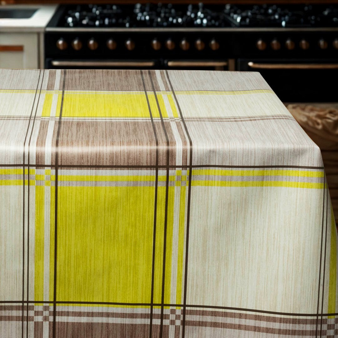 Torino Grønn – Ekstra bred voksduk med store ruter 160 cm