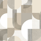 Travis Naturel - Voksduk med grafiske former i nøytrale nyanser, mønster