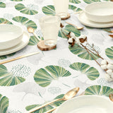 Uri Grønne Blader – Akrylduk med moderne bladtrykk nærbilde