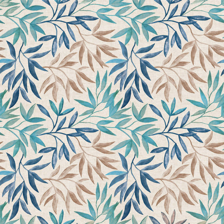 Valeria Blå – Akrylduk med dekorativt bladmønster, motiv