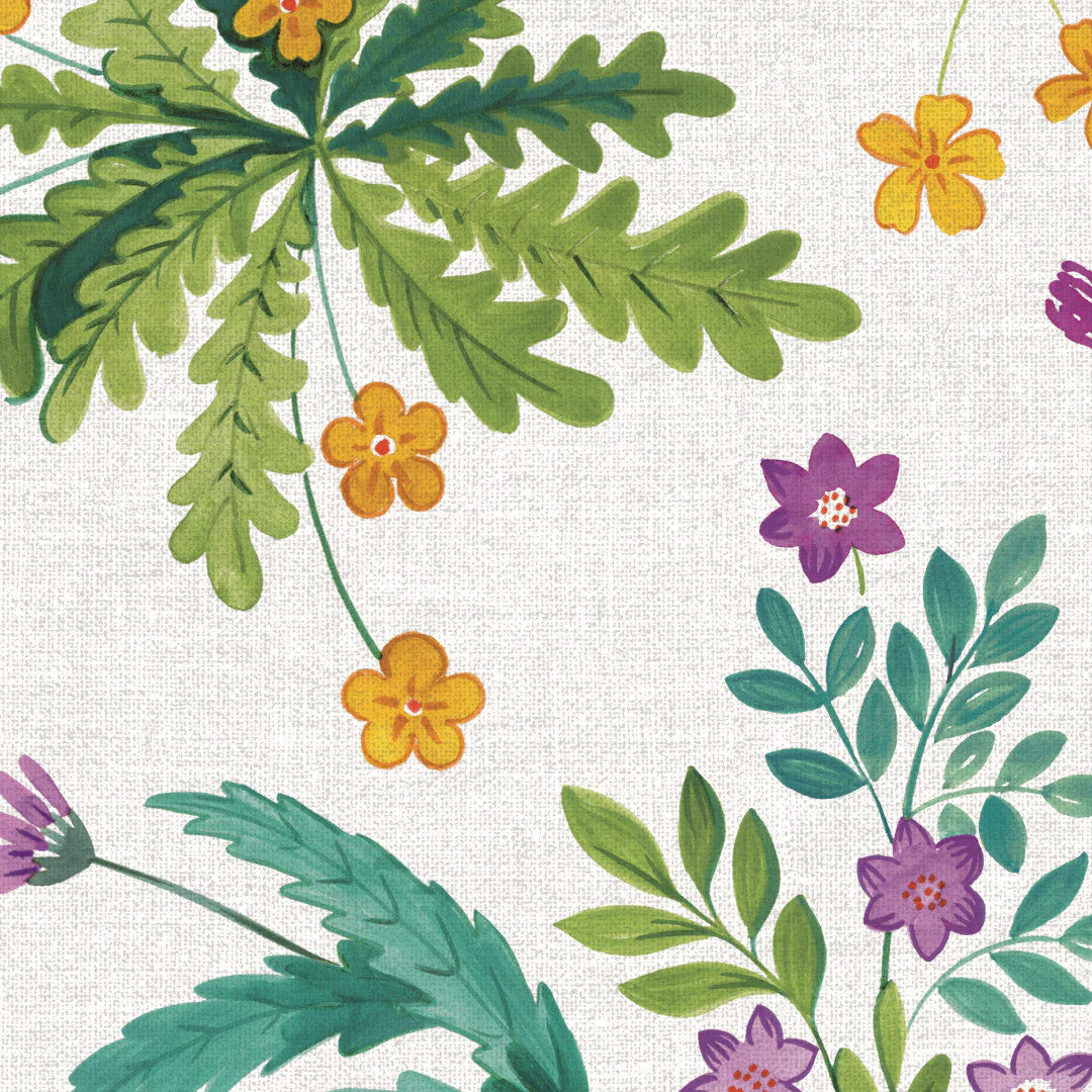 Vild Kløver – Voksduk med blomster og urter, 160 cm bred