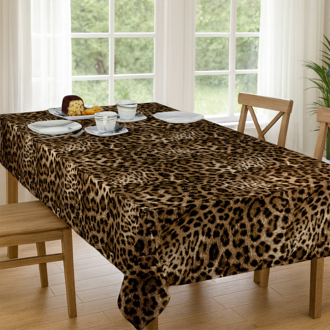 Voksduk Leopard Luxe – Eksotisk borddekking med dyreprint, stue