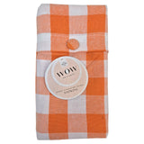 WOW Spring Apricot – Rutete tøyservietter 45 x 45 cm (4-pakning)