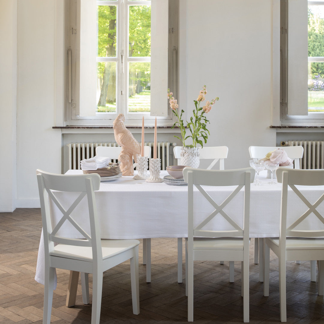 WOW Tradition Swan damaskduk 150 x 250 cm – Hvit