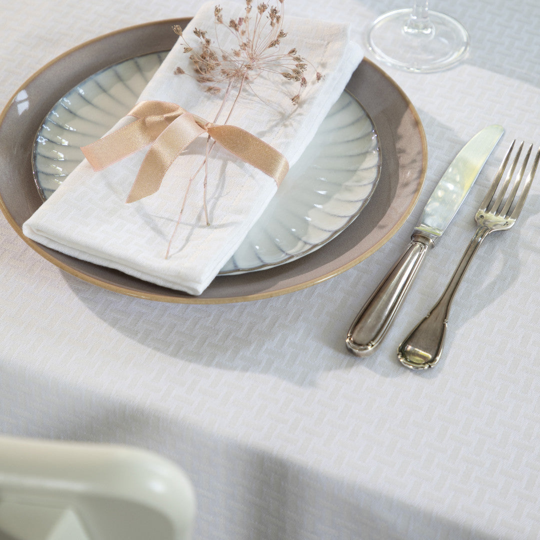 WOW Tradition Swan damaskservietter 45 x 45 cm – 4 stk. – Hvit