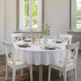 WOW Tradition Swan rund damaskduk Ø180 cm – Hvit