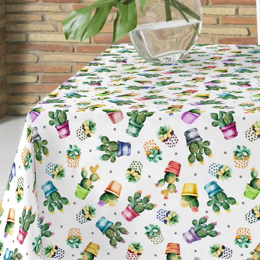 Fengslende kaktuser - Akrylduk med kaktuser i de nydeligste farger, 140 cm