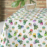 Fengslende kaktuser - Akrylduk med kaktuser i de nydeligste farger, 140 cm