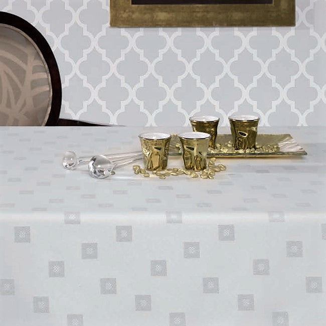 Cezanne Sølv Lurex – Jacquardvevd akrylduk, 180 cm bred