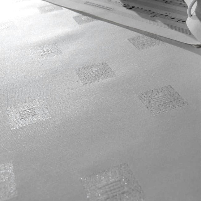 Cezanne Sølv Lurex - Jacquardvevd akrylduk, 180 cm bred