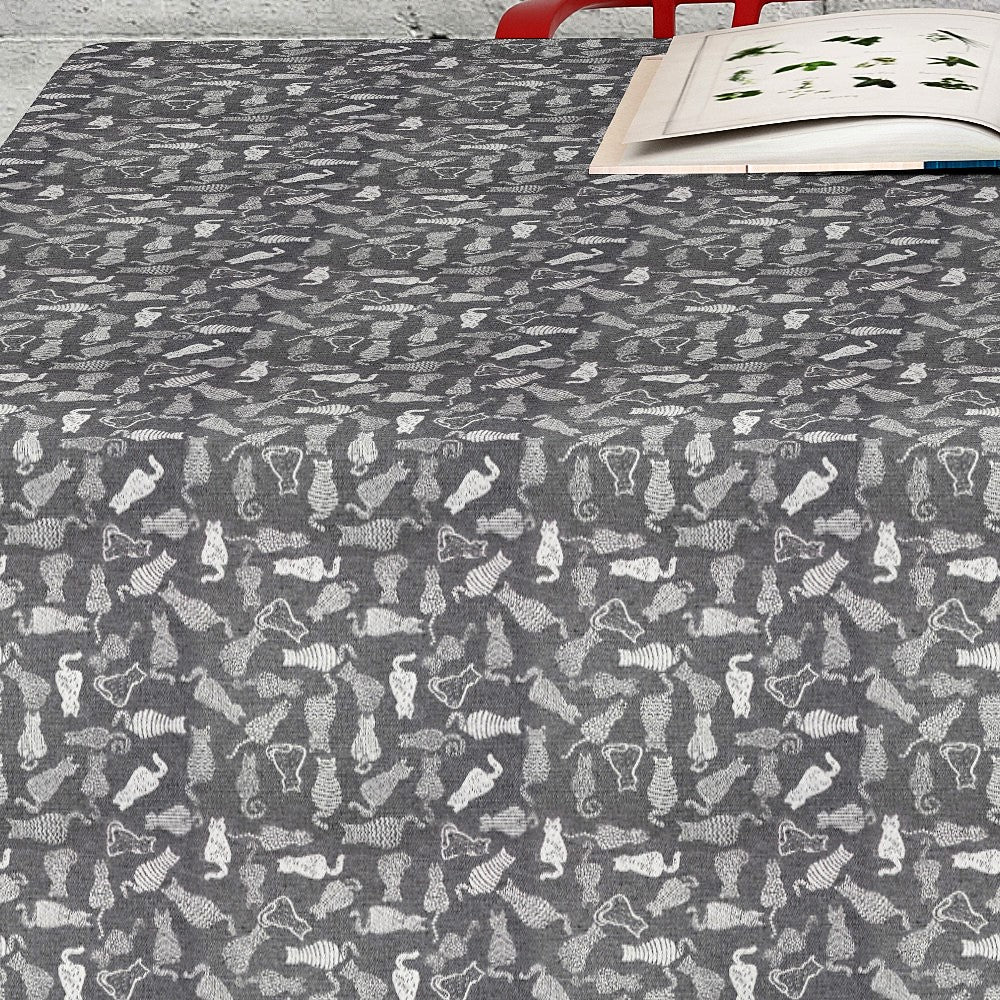 Dumond Antrasitt – Jacquardvevd akrylduk, 180 cm bred