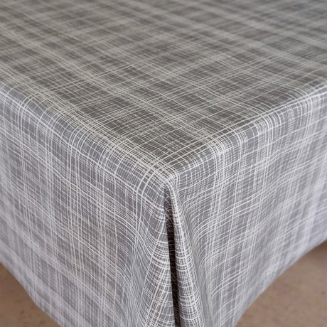 Flow Grey - Elegant akrylduk med enkelt strekemønster, 140 cm