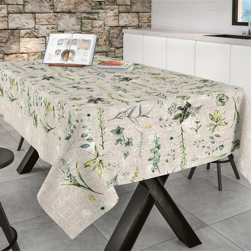 Vår-akrylduken - Akrylduk med et flott bladdesign, 140 cm