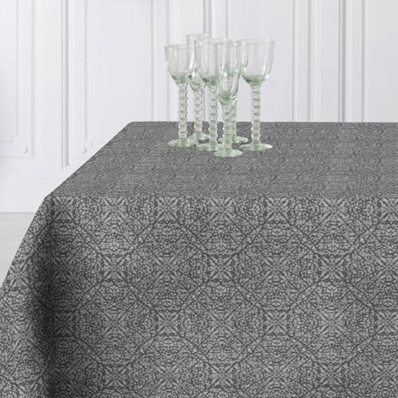 ARP Stålgrå, jacquardvevd akrylduk, 160 cm bred