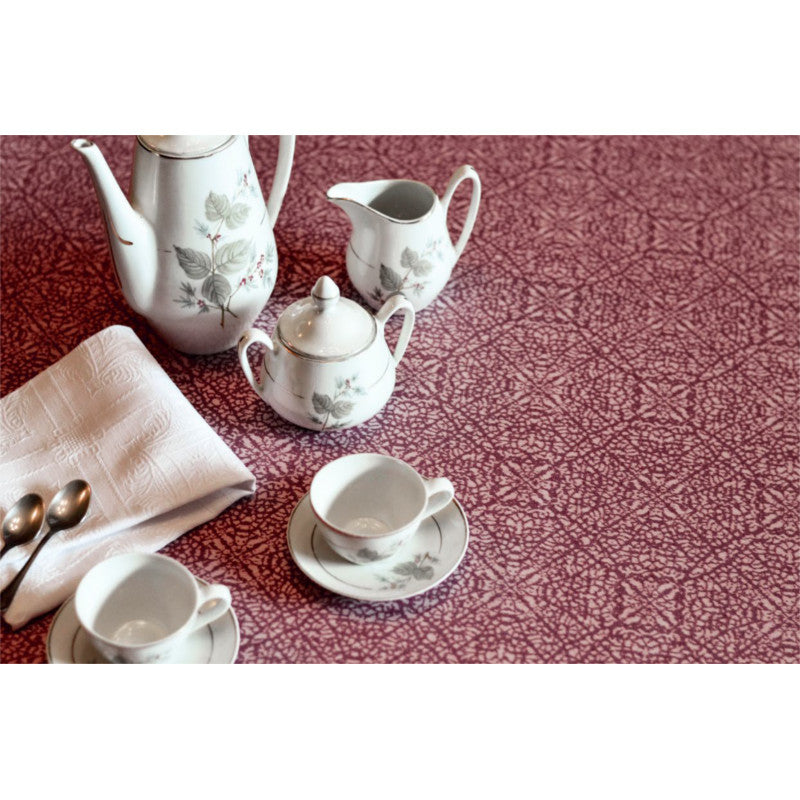 ARP Wein/vinrød, jacquardvevd akrylduk, 140 cm bred